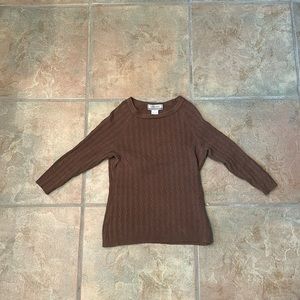 Passports cotton 3/4 length sleeve sweater